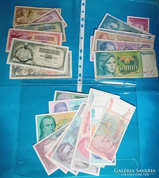 25 darab különféle jugoszláv Dinár