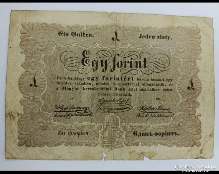 Kossuth bankó 1 Forint bankjegy 1848 szabadságharc (1848-1849)