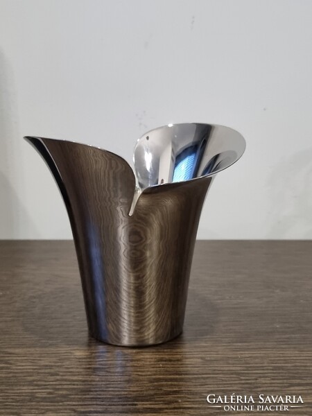 Georg Jensen dán design króm váza /Botanica collection/ 12 cm