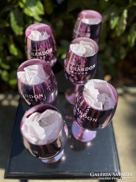 CHAMPAGNE CLUB - 6 db Moët & Chandon Rosé pezsgőspohár valódi üvegből
