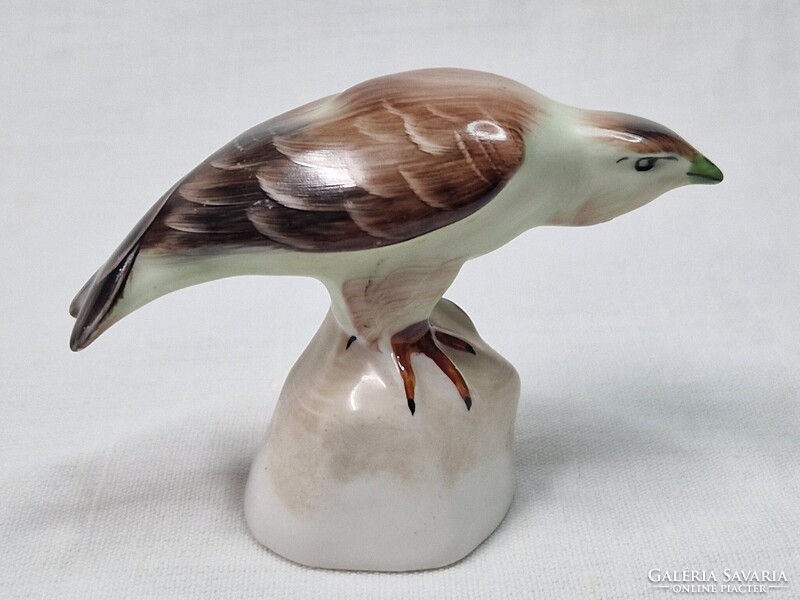 Ritkább Aquincumi porcelán madár gyönyörű kézi festéssel hibátlan állapotban 6 cm. magas
