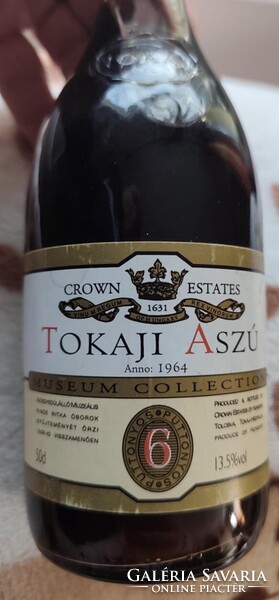 Ritkaság! 1964-es Tokaji Aszú 6 Puttonyos-Museum Collection (Pol Roger Import), 0,5l
