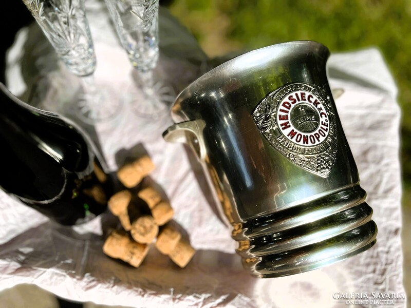 CHAMPAGNE CLUB - HEIDSIECK & Cie MONOPOLE – elegáns és ritka Art Deco pezsgőveder
