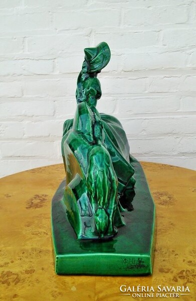 Hatalmas francia ART DECO szobor,  52 cm