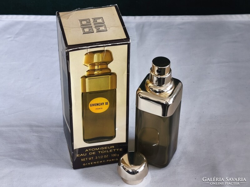 Vintage Givenchy III 100ml Üres Füstüveg Parfüm Pierre Dinand Design (1970s, Ref. 3255)