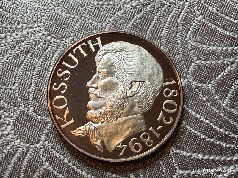 Kossuth Lajos 1 unciás ezüst emlékérem díszdobozzal