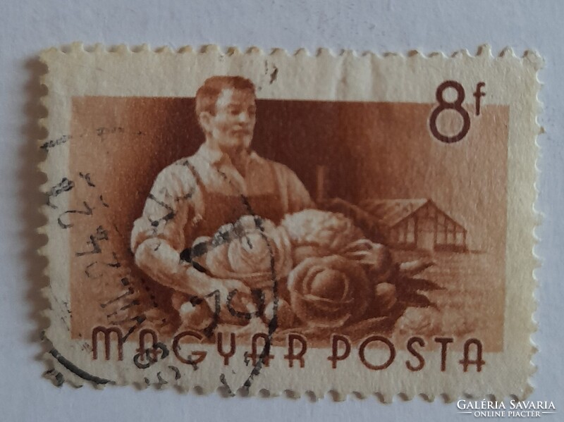 1955 Munka 8 fillér pecsételt