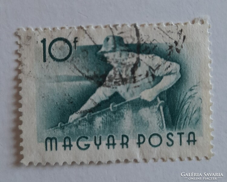 1955 Munka 10 fillér pecsételt