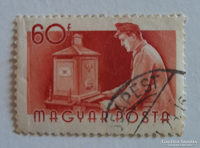 1955 Munka 60 fillér pecsételt