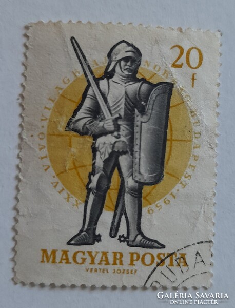 1959 Vívó VB (I) 20 fillér pecsételt