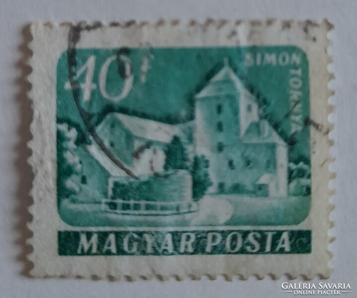 1961 Várak (II) 40 fillér pecsételt