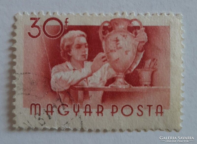 1955 Munka 30 fillér pecsételt
