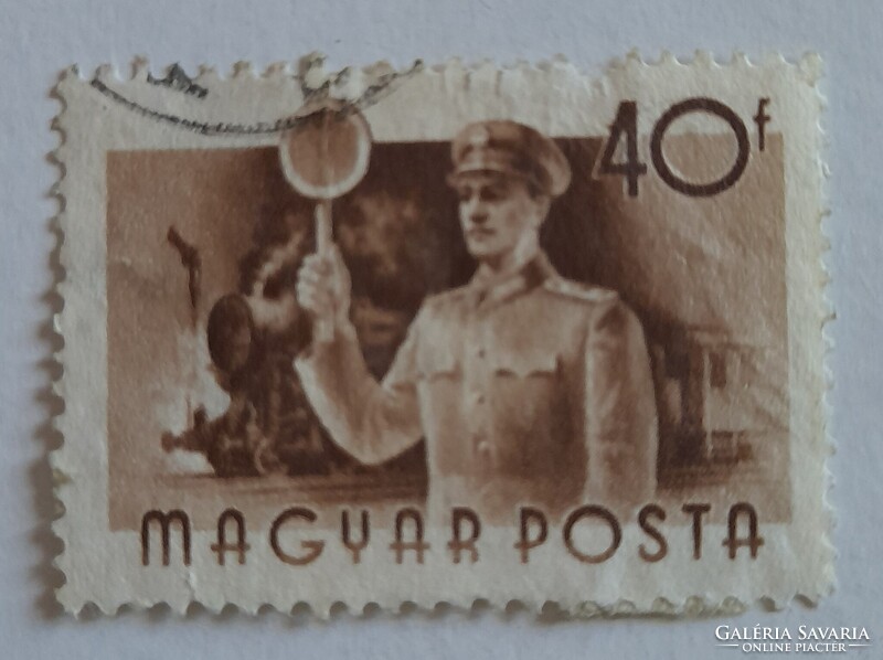 1955 Munka 40 fillér pecsételt