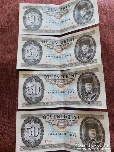 4 darab D 50 forint  1983