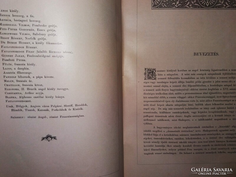 1873 Csiky Gergely : Shakespeare színművei Történelmi Színművek I. KÉPEK SZERINT RÁTH MÓR