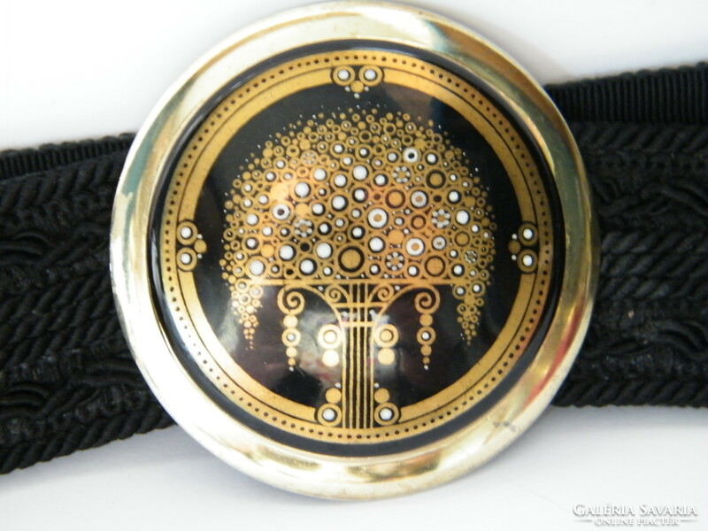 Very nice art nouveau style fire enamel buckle belt (guts from the 1980s)