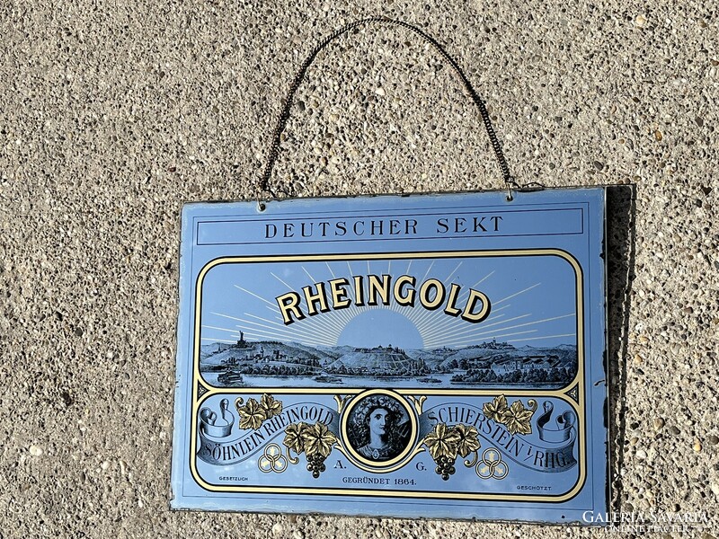CHAMPAGNE CLUB - Söhnlein Rheingold „A Rajna Kincse” Vintage Üveg Reklámtábla