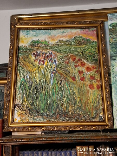 JÁK PÉTER 2026 o/v 69X 56cm " Hasalok a réten"