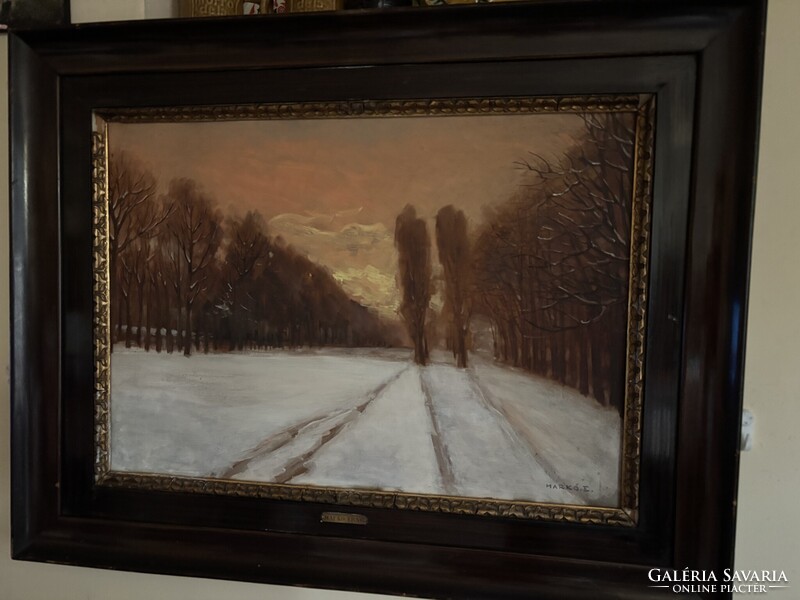 Markó Ernő - Téli fasor..(71x91cm)