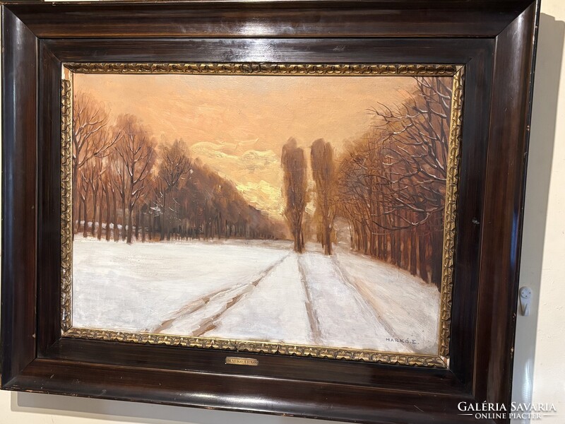 Markó Ernő - Téli fasor..(71x91cm)
