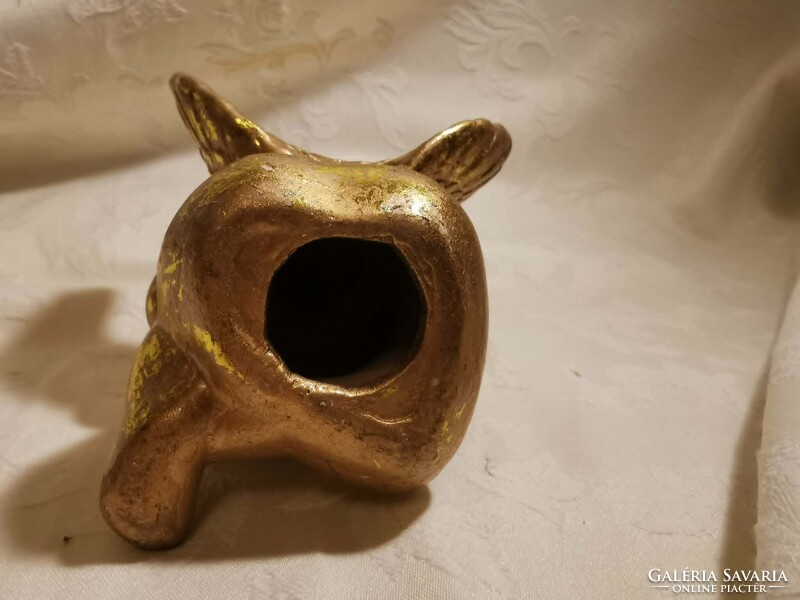 Aranyozott kerámia angyal