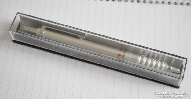 Rotring , rOtring Tikky metallic double push , töltőceruza 0,5 , 80-as évek , eredeti dobozával II.