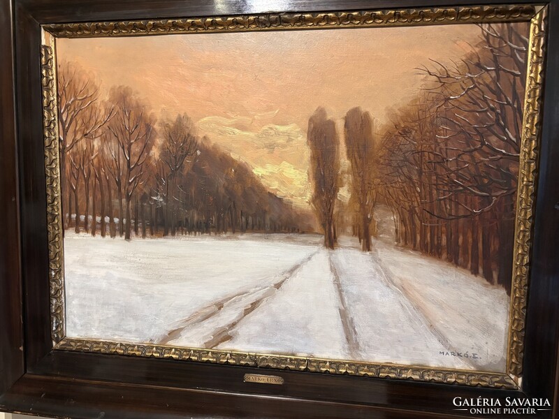 Markó Ernő - Téli fasor..(71x91cm)