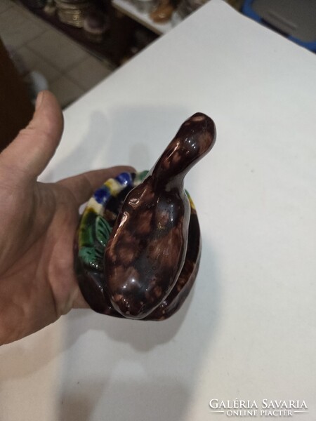Régi kerámia figurális hamutartó
