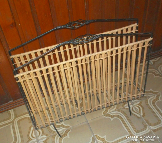 Wrought iron magazine, newspaper holder