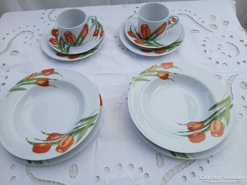 2 személyes VaBene porcelán étkészlet -romantikus