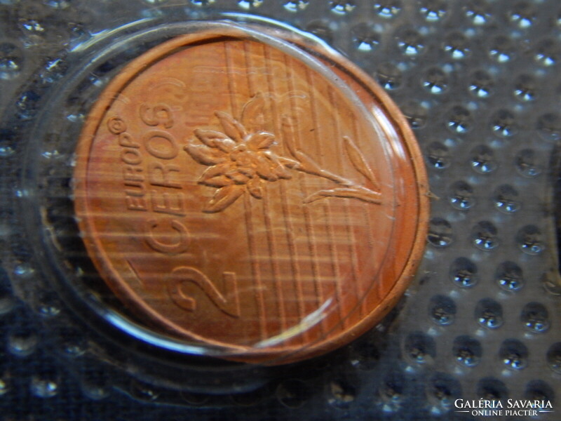Svájc Euro Forgalmi sor 2003 Próba tervezet (8 darab érme: 1 C - 2 €) Lásd leírás!