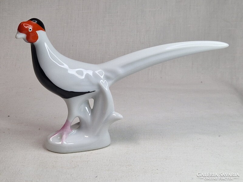 Régi art deco stílusú porcelán fácán figura hibátlan állapotban 11,5 cm magas