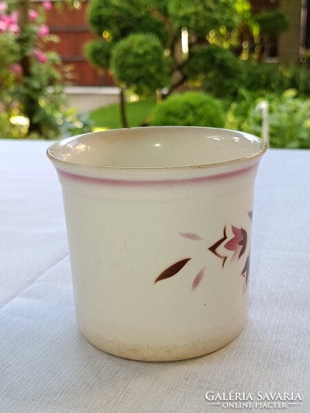 Vintage Kispesti Gránit stoneware MUG / CUP with spritz decoration