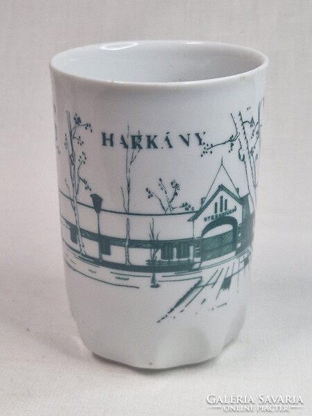 Zsolnay porcelán emlék bögre HARKÁNY felirattal hibátlan állapotban 10 cm. magas