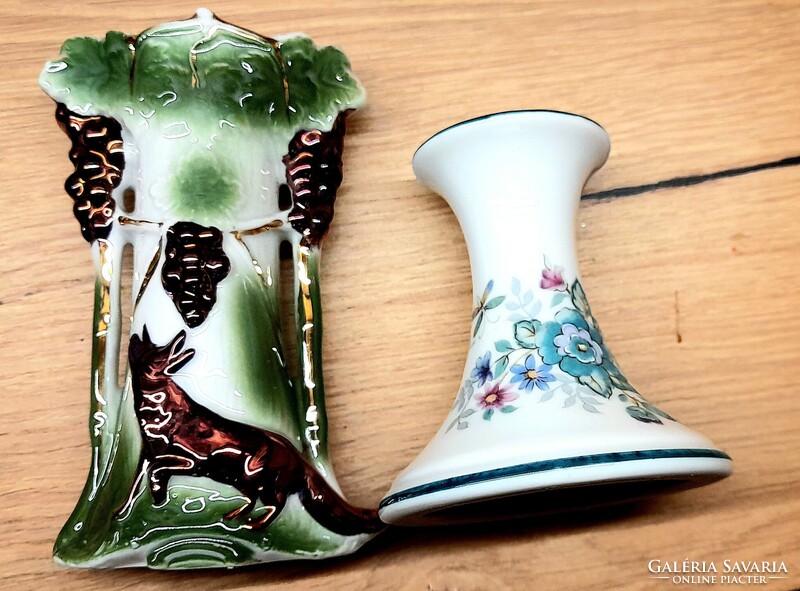 EXTRA:ELISABETH ARDEN gyertyatartó és Jugendstil ibolyaváza együtt