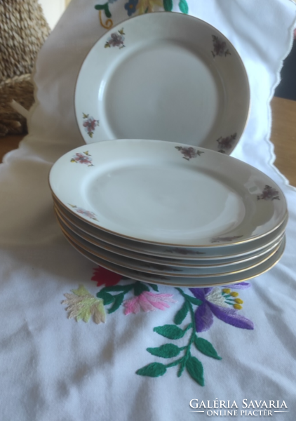 Virágmintás Alföldi porcelán kistányér 6db készlet