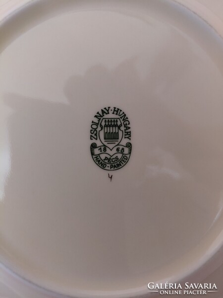HIBÁTLAN! Zsolnay porcelán pillangó mintás 6 + 1 süteményes vagy szendvicses készlet