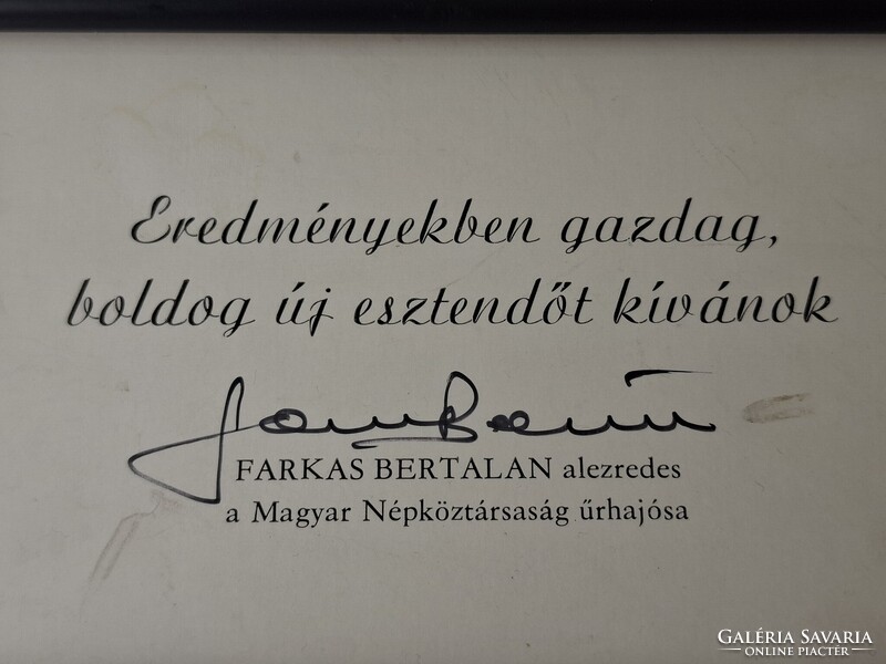Signed FARKAS BERTALAN greeting