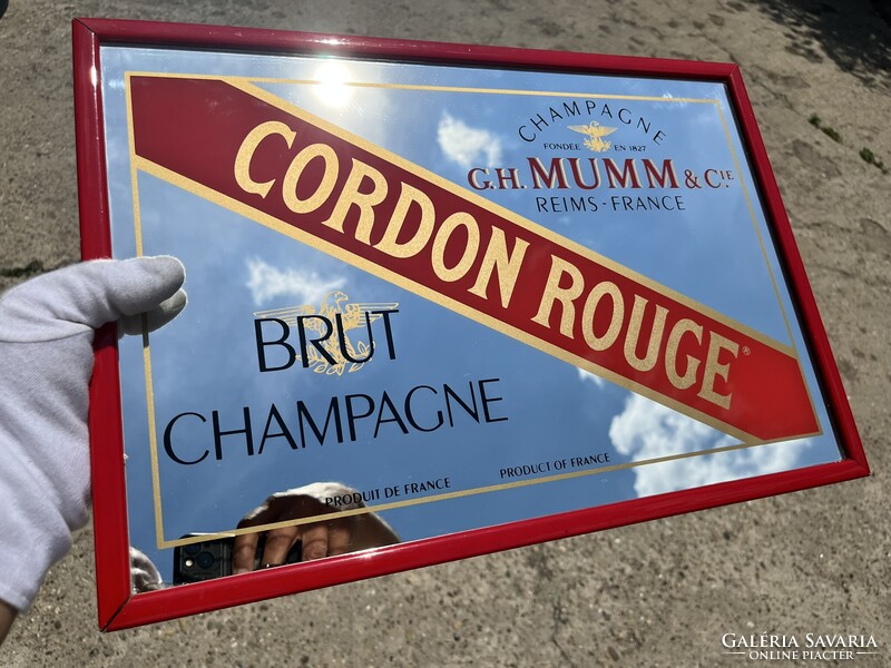 CHAMPAGNE CLUB - G.H. Mumm Cordon Rouge vintage reklámtükör