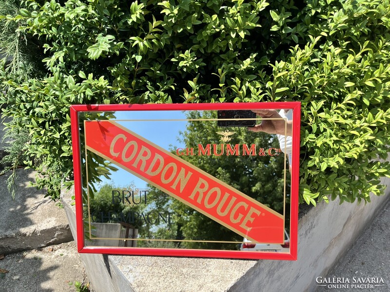 CHAMPAGNE CLUB - G.H. Mumm Cordon Rouge vintage reklámtükör