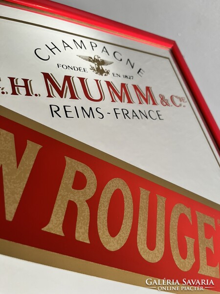 CHAMPAGNE CLUB - G.H. Mumm Cordon Rouge vintage reklámtükör