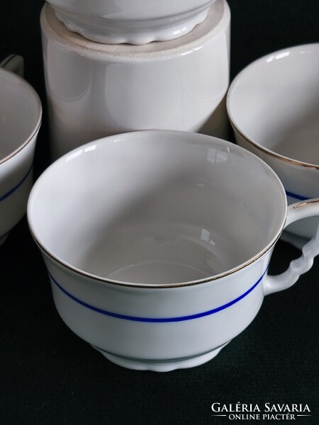 Zsolnay porcelán csésze szett (1950-60')