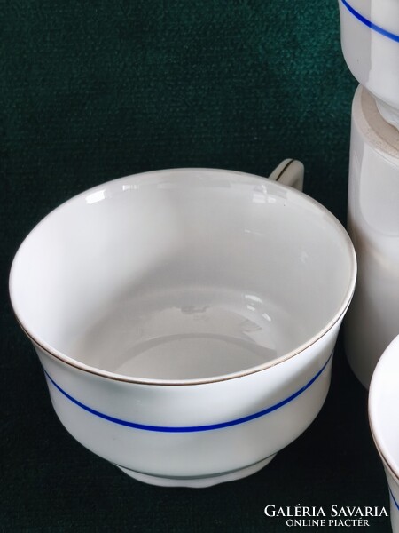 Zsolnay porcelán csésze szett (1950-60')