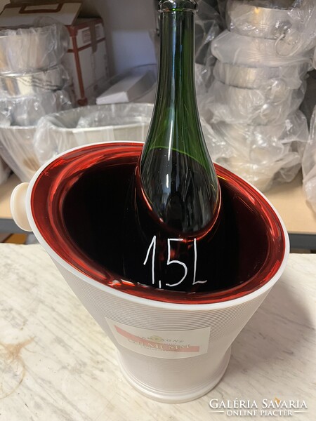 CHAMPAGNE CLUB - G.H. MUMM Cordon Rouge Ice Bucket – Fehér-Piros Pezsgőhűtő Veder
