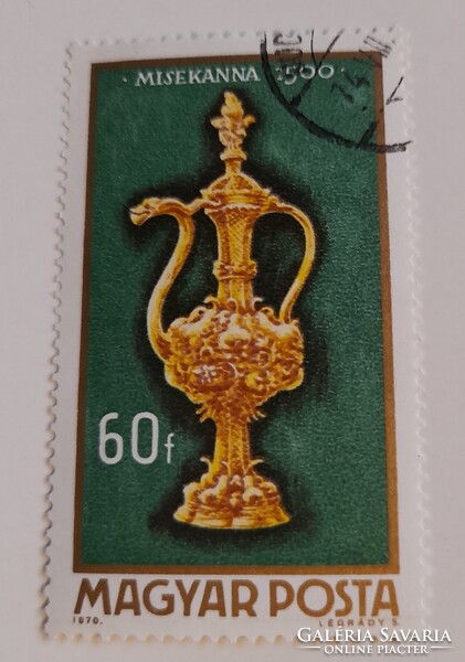 1970 A  magyar ötvösség remekei 60 fillér pecsételt
