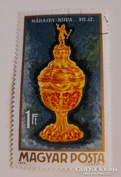 1970 A  magyar ötvösség remekei 1 Ft pecsételt