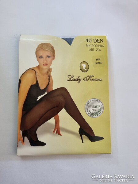 Lady Kama 40 DEN-es mikrofibra női harisnyanadrág - indigo színű