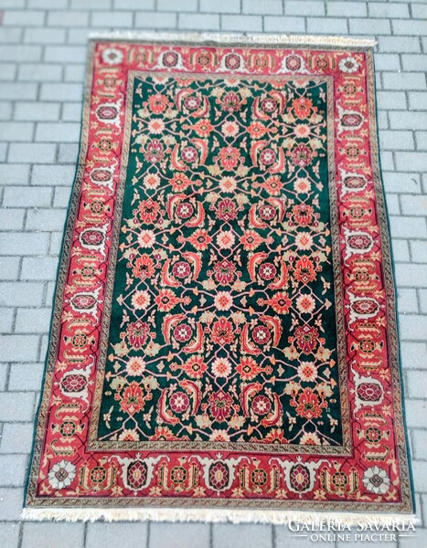 Nagyon ritka régi zöld színű Isfahan Perzsa szőnyeg ALKUDHATÓ