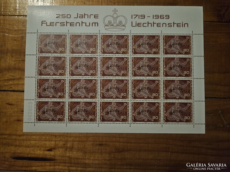 1969-es Liechtenstein bélyeg ív **