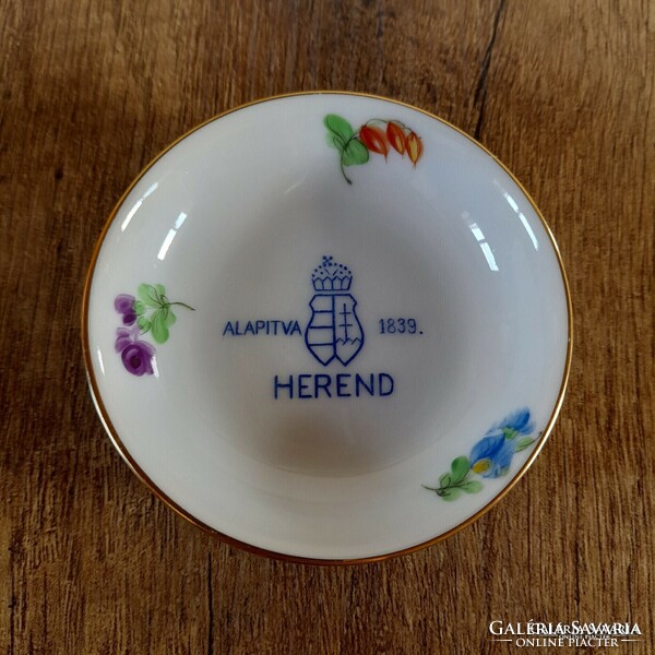 Antik Herendi címeres porcelán tálka
